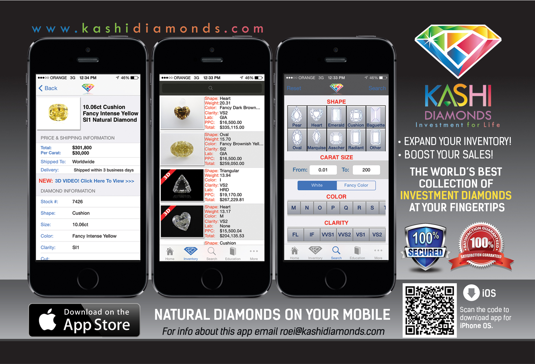 Kashi Diamonds iPhone Application Screenshots Kashi Diamonds iPhone Application Screenshots